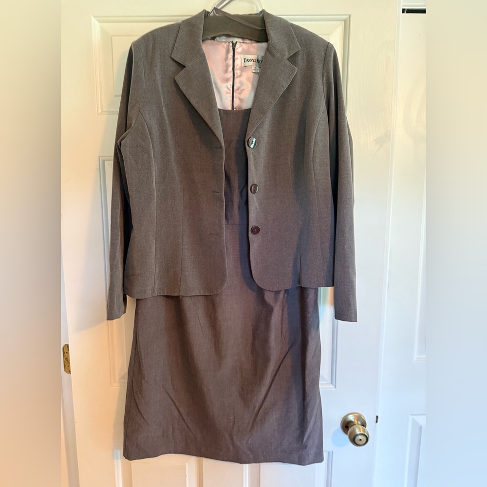 Danny & Nicole Gray Dress with Suit Jacket